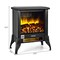 Costway 18'' Electric Fireplace Stove Freestanding Heater W/ Flame Effect 1400W